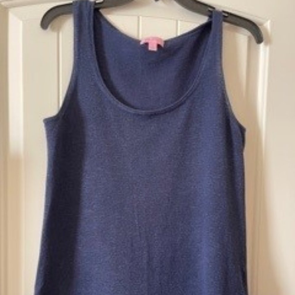 Lilly Pulitzer Navy Lightweight Sweater Tank - Small